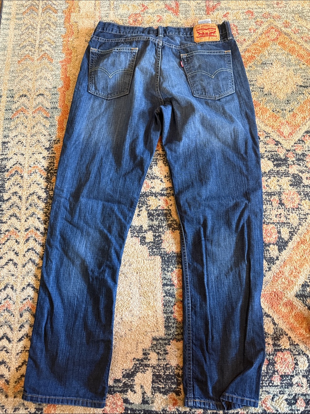 Levi's Men's Straight-Leg Jeans in Indigo Blue 514, 34x32